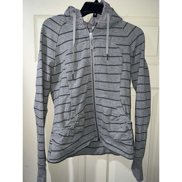 Lululemon Movement Jacket Cayman Stripe Heathered Grey Size M - Picture 5 of 14